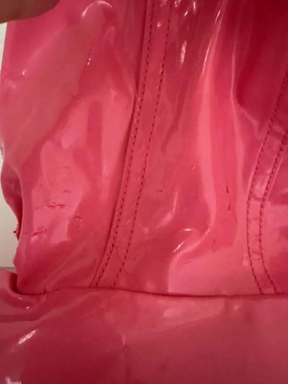 Juicy Couture Girls Pink Hooded Rain Coat Jacket Gold Buttons Size 3T